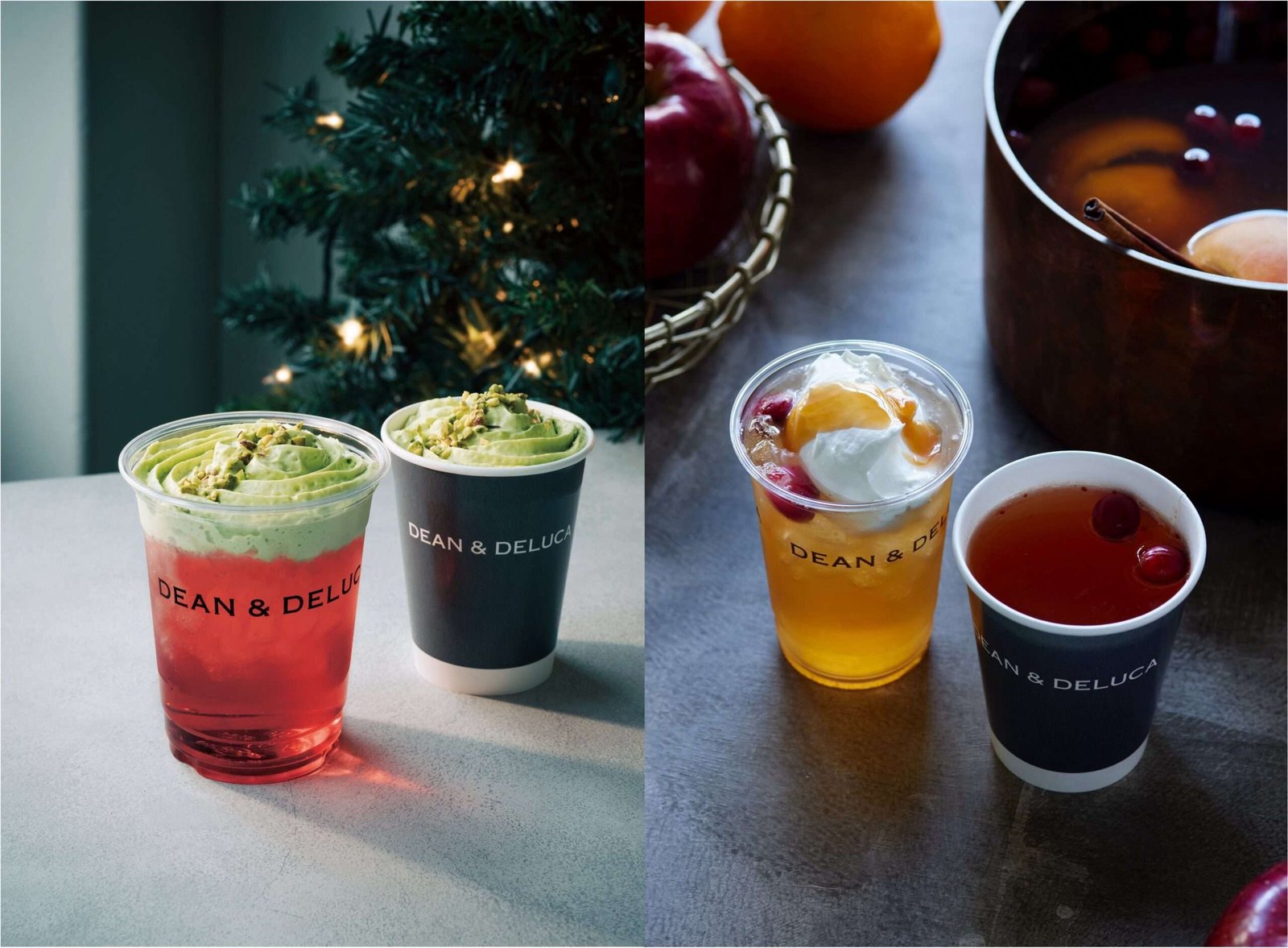 DEAN & DELUCA Okayama <New products> A sweet tea with berries and nuts that will brighten up the holidays, “ Pistachio Raspberry Tea” and the long-awaited winter staple “Apple Cider”