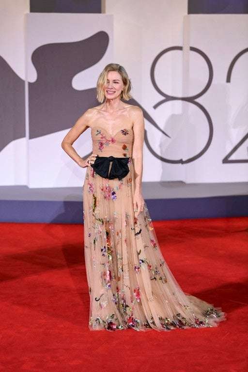 Naomi Watts wears Valentino at the 82nd Venice Film Festival