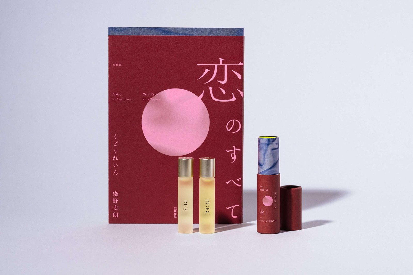 “All About Love,” a collection of tanka poems from “Numero TOKYO,” is a special collaboration with uka! A limited edition package with original tanka poems by Kudo Rain and Someno Taro is now available.