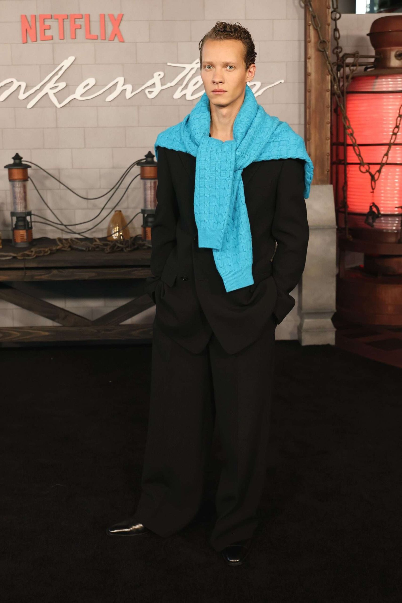LOEWE Felix Kammerer wears LOEWE at the premiere of the Netflix film “Frankenstein”