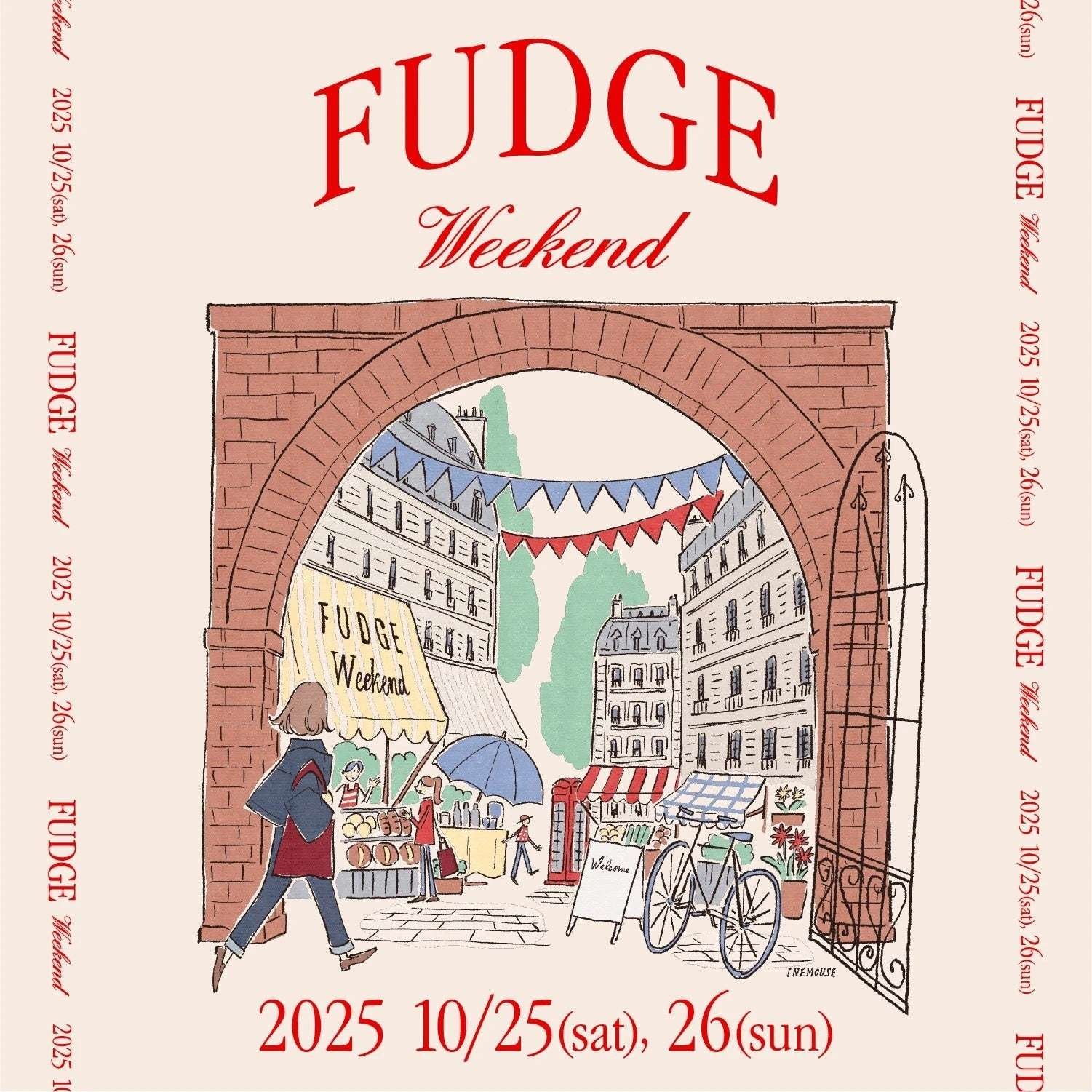The Paris umbrella brand “ANATOLE paris” will be participating in the new event “FUDGE Weekend” brought to you by “FUDGE”, “men’s FUDGE” and “kiitos.” There will also be special benefits exclusive to purchasers.