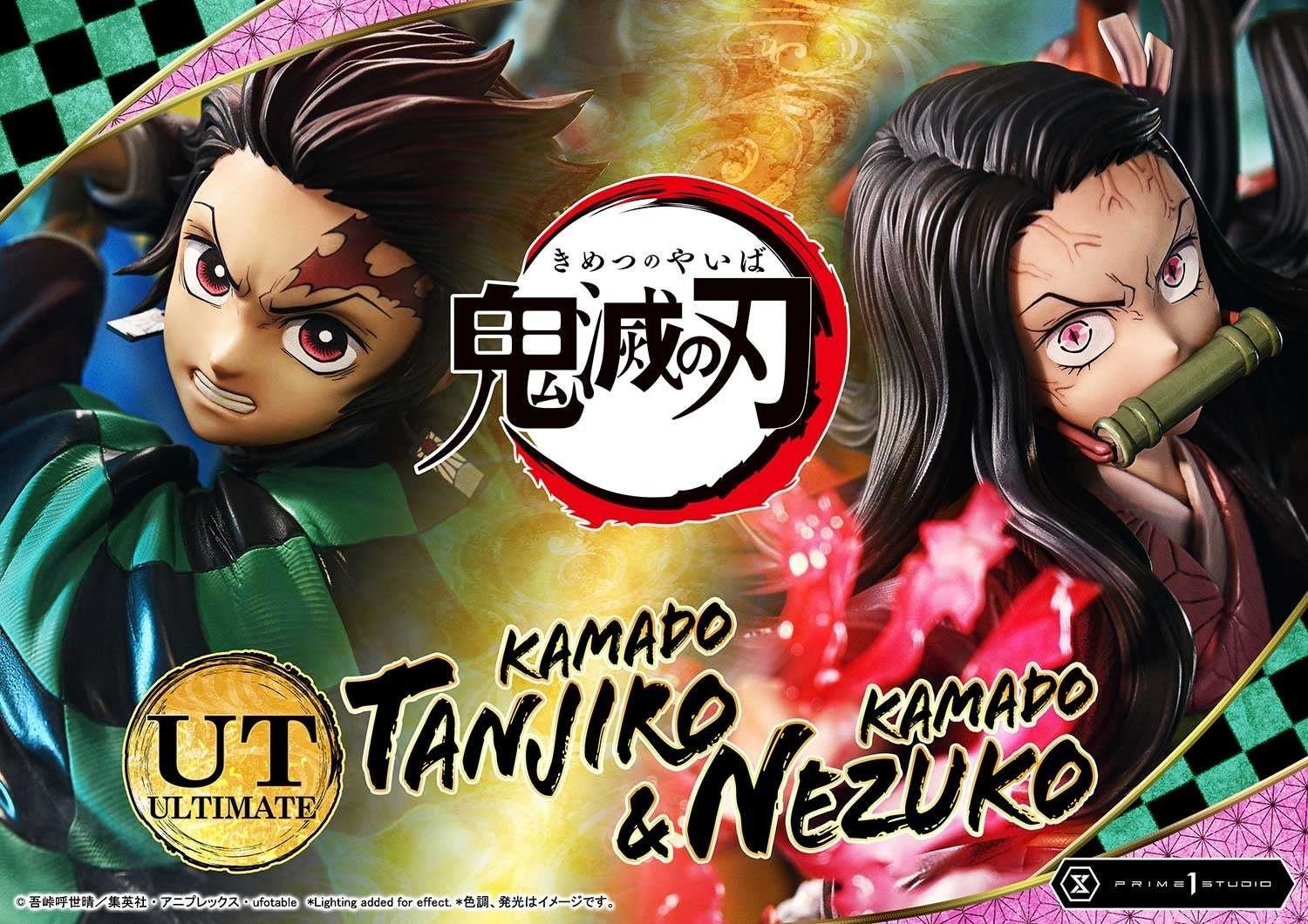 Prime 1 Studio Co., Ltd. 1/6 scale statues of Tanjiro Kamado and Nezuko Kamado from the anime “Demon Slayer: Kimetsu no Yaiba” are now available