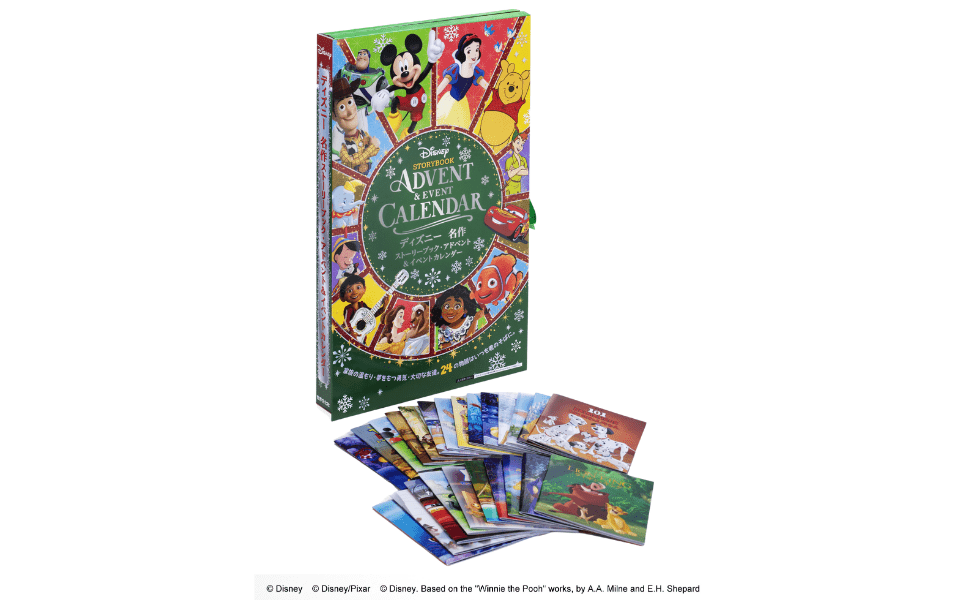The best-selling book with over 3 million copies sold worldwide is finally on sale! Make your Christmas special with 24 classic Disney picture books! “Disney Classic Storybook Advent & Event Calendar” on sale October 16th