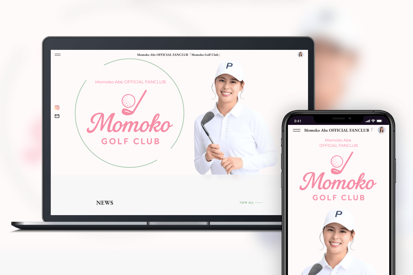 SKIYAKI The official fan club for Momoko Abe, a golf talent and model, has opened on Bitfan!
